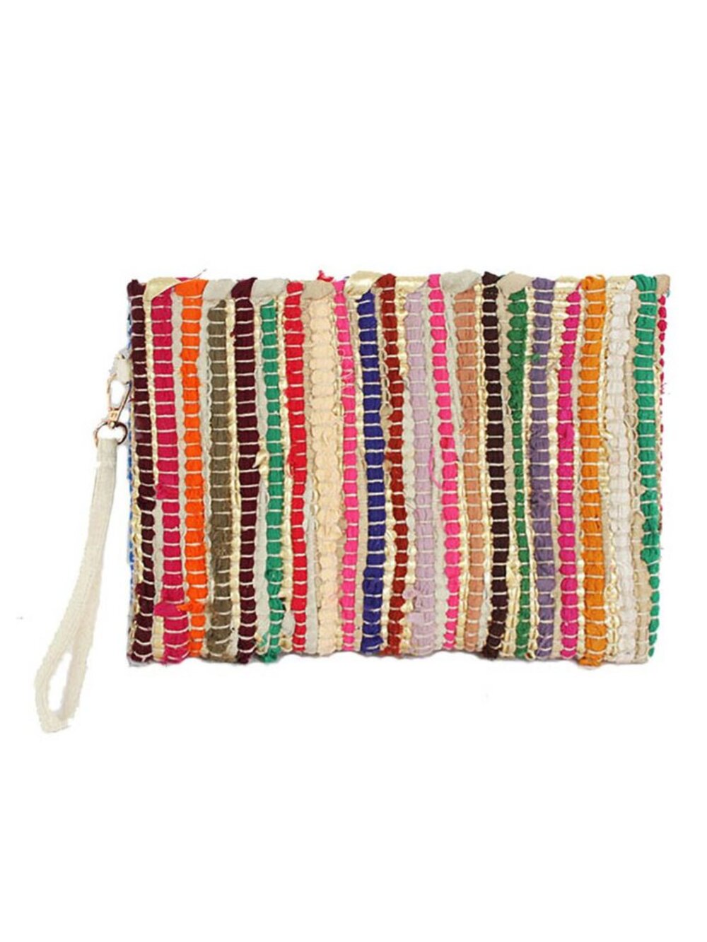 Tigerstars Boho Multi Color Textured Clutch Crossbody Bag